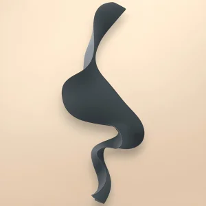 S Wave Anthracite Wall Accessory