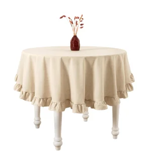 Selendi Fırfırlı Yuvarlak Masa Örtüsü