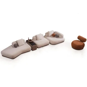 Gonca Modüler Köşe Takımı - Özel Dokuma Bukle Kumaş