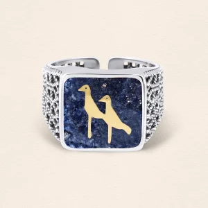 Lapis Turna Telkari Unisex Yüzük