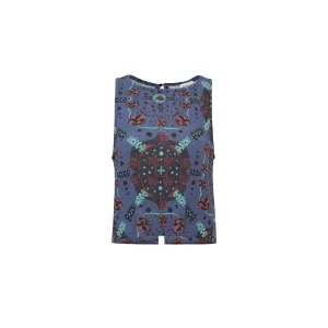 Fish Patterned Dual Use Blouse - Vest