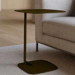 Plano - Tasarım Çelik Metal Yan Sehpa - Kahve Sehpası