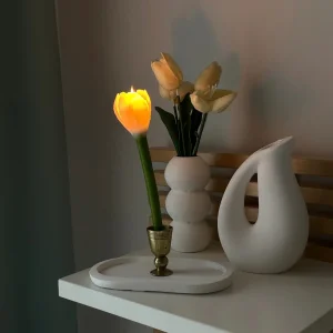 Lale Dal Şamdan Mum