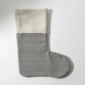 Houndstooth Knit Christmas Stocking