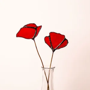 Poppy - Stained Glass Flower
