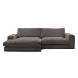 Leo Modular L-shaped Sofa - Velvet Upholstery, 3-4 Seater