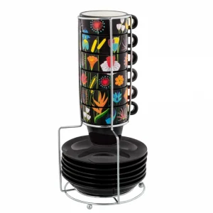 Pylones Coffee Mug/ Cup Set | Cafe Colore - Jardin Fleuri