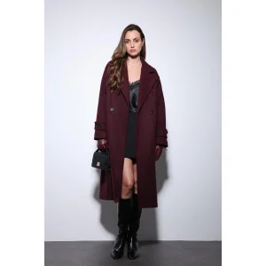 Soft Textured Oversized Double Breasted Coat