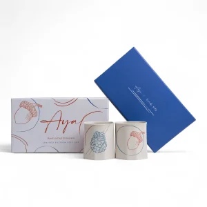 Aya X Basak Notz Yılbaşı Özel Koleksiyonu - Kozalak Ve Palamut Porselen Bardak Seti