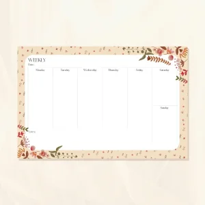 Pastel Flowers Weekly Planner