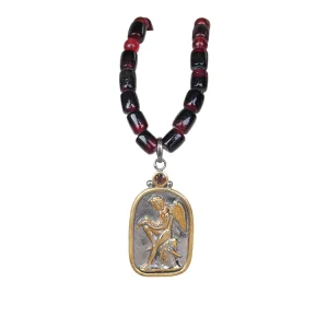 Ancient Greek Medallion Glass Bead Necklace