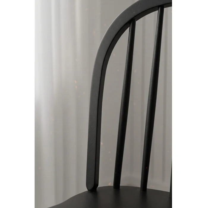 Milena Siyah Kayın Ağacı Sandalye - Mat Lake İskandinav Modern Tasarım, Sağlam Ve Destekleyici image 2