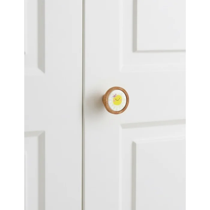 Güneş Desenli Porselen Ve Ahşap Tekli Kulp image 2