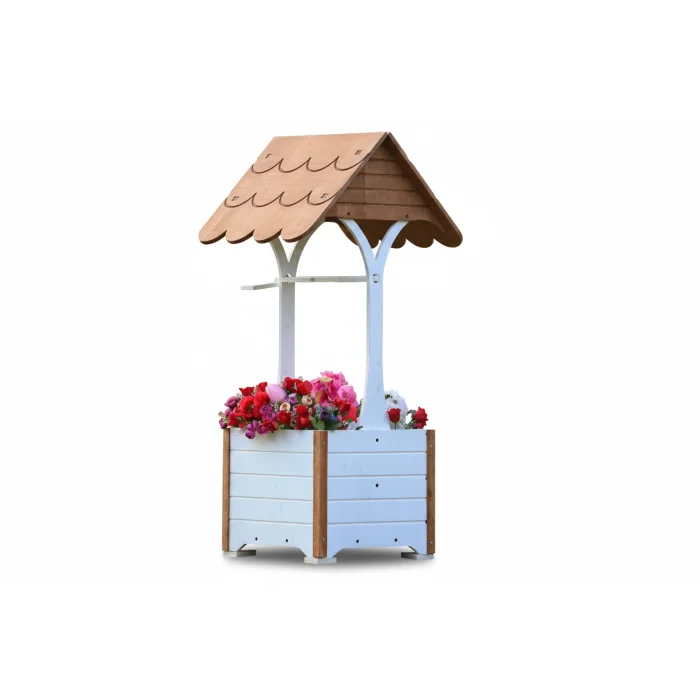 "mandu" Wooden Water Well Planter image 3