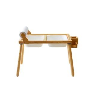 Doğal Ahşap Duyusal Çocuk Aktivite Masası