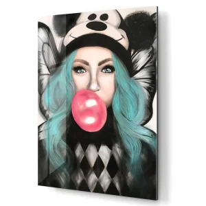 Kelebek Kadın By Esra Meral Fine Art Print