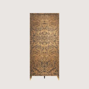 New England California Burl Tall Cabinet