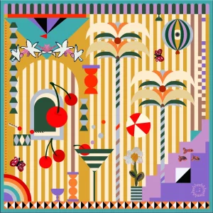 Lucky Stripes İpek Eşarp