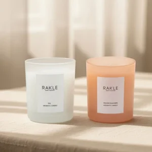 Basic Soft 2-piece Candle Set White - Orange 120 Gr