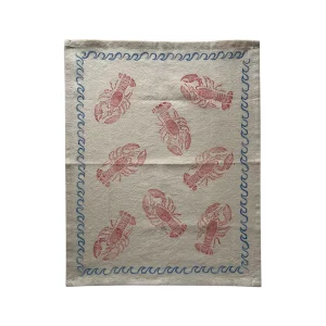 Carapace Hand Printed Linocut Tea Towel