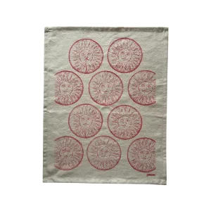 Solaris Hand Printed Linocut Tea Towel