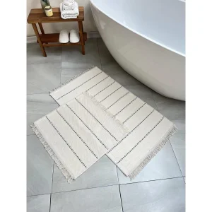 Case Natural Cotton 2-piece Bathroom Mat & Rug Set