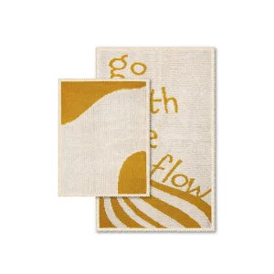 Go With The Flow Natural Cotton 2-piece Bathroom Mat Set