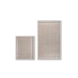 Nice Natural Cotton 2-piece Bathroom Mat & Rug Set