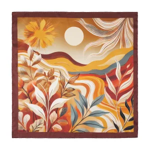 Muted Poetry %100 Silk Scarf