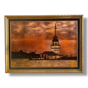 İstanbul Kız Kulesi Tablo Bakır