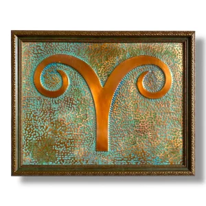 Aries Zodiac Copper Art