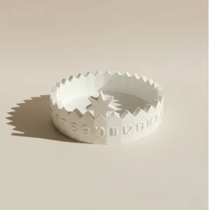 New Year's Countdown Calendar Round Tray-candle Holder-object