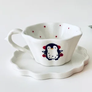 Penguin And Clover Turkish Coffee Cup