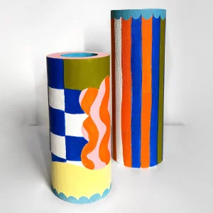 Playful Grid Wooden Tea Light Holder