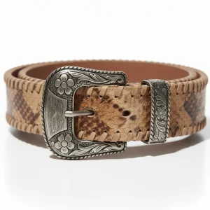 Handcrafted Genuine Snakeskin Boho Belt For Women