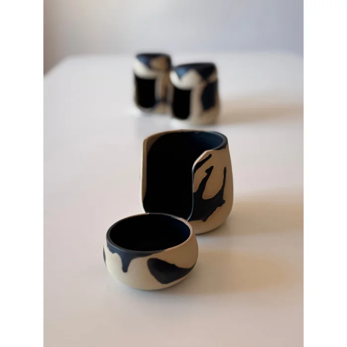 Handmade Two-tone Stoneware Ceramic Oil Burner image 4