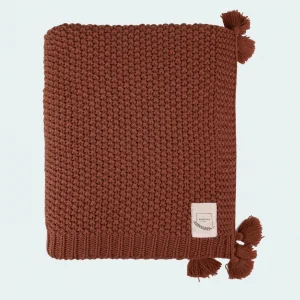 Coco Rice Knitted Pompom Knitwear Blanket Knitting