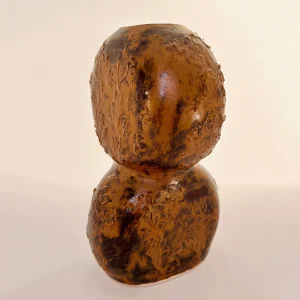 Çiçek Dokulu Antik Vazo