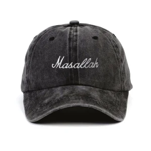 Masallah - Nakışlı Yıkamalı Şapka