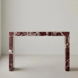 Palm Marble Console - Oval Sculptural Design