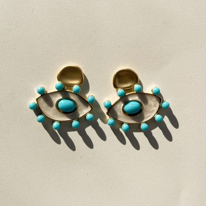 Turquoise Gaze Earrings image 3