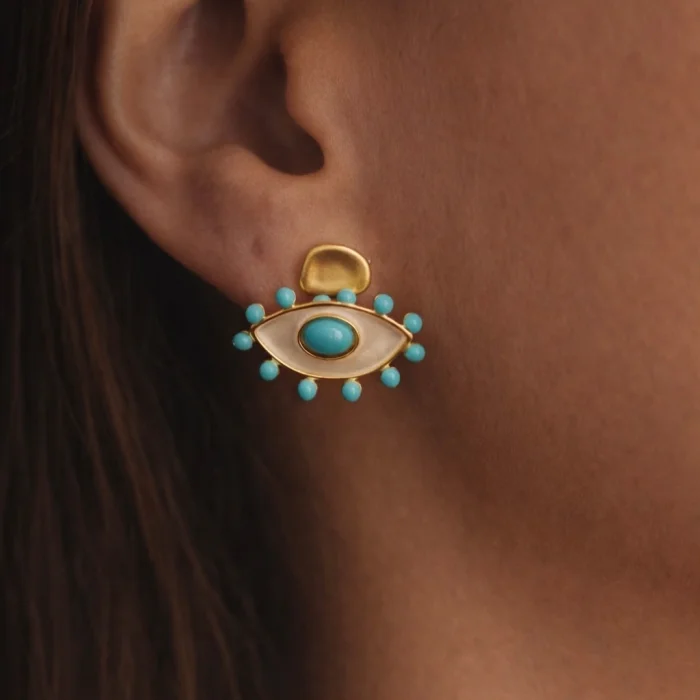 Turquoise Gaze Earrings image 2