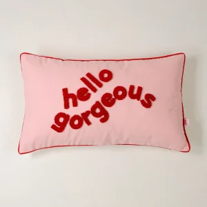 Hello Gorgeous  | Handmade Embroidered Decorative Cushion Cover