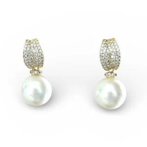 Ruffy 14k Rhodium Plated Earrings