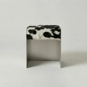 Scobel Stainless Steel - Cowhide Puff / Stool