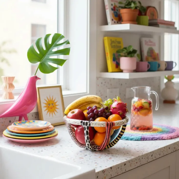 Colorful Ceramic Basket image 2