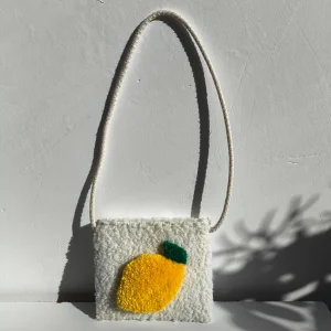 Lemon Motif Tufting Teddy Bag