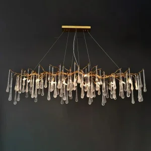 Fluxa Brass Casting Dining Table Top Chandelier