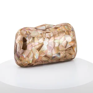 Cracky Ly0117 Light Brown Mother-of-pearl Clutchbag