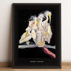 Pelicans - Original Art Poster | Merve Gürlek